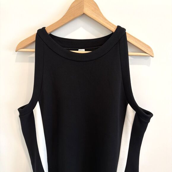 Spanx Sz XL Air Essentials Dress Black White Tank Midi Minimalist Travel Capsule - Picture 5 of 15